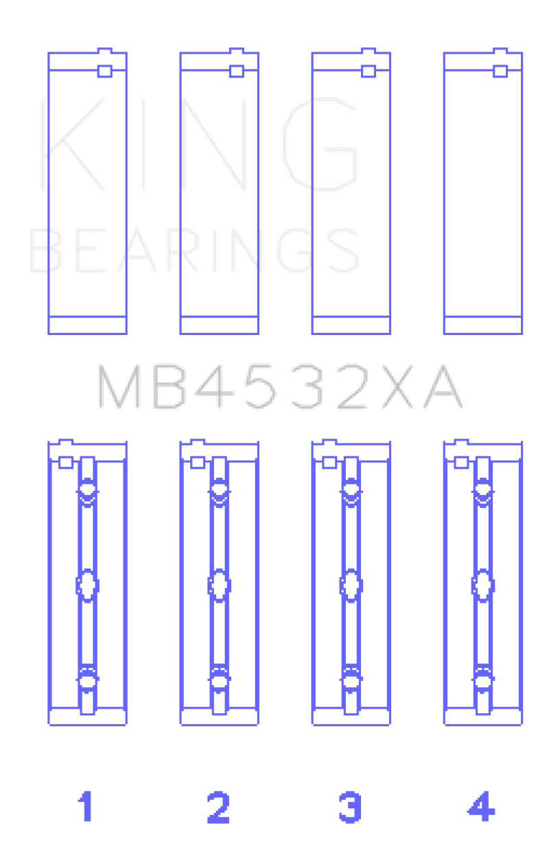 King Mercedes-Benz OM 642.822/36/910/20/30/70 Main Bearing Set - MB4532XA