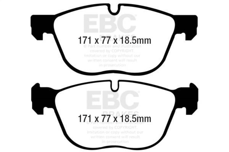 EBC 07-10 BMW X5 3.0 Yellowstuff Front Brake Pads - DP41938R