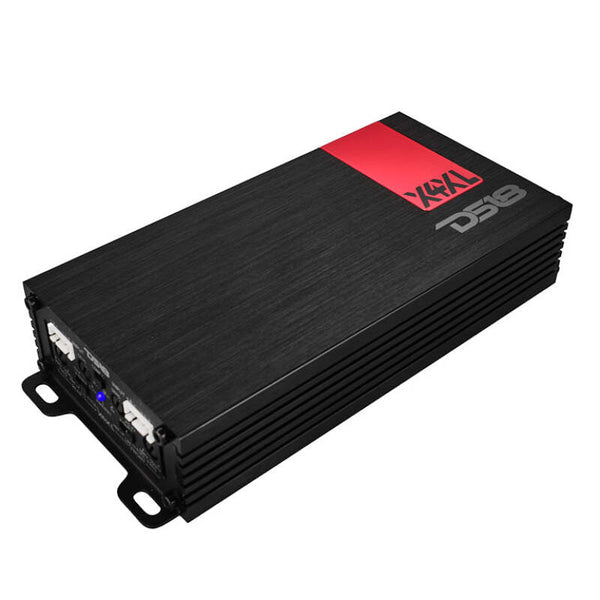 DS18 4-Channel Ultra Compact Class D Amplifier 2x 300/4ohm Bridge 4x 180/2ohm 4x 120/4ohm Watts RMS - X4XL - front view