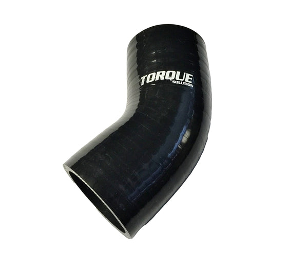 Torque Solution 45 Degree Silicone Elbow: 4 inch Black Universal - TS-CPLR-45D4BK by Torque Solution