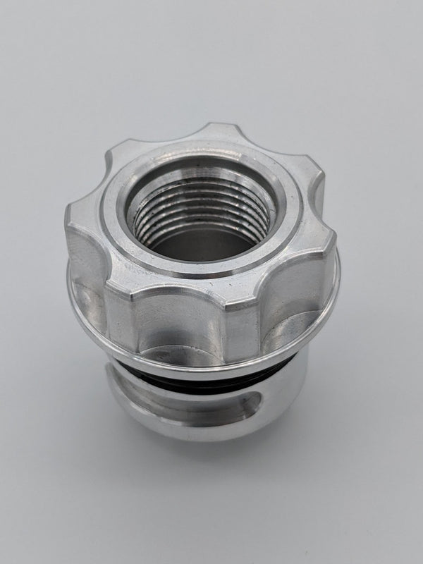 Granatelli GM LS/LT / Ford Coyote -10AN ORB Female Threaded Insert Vented Oil Fill Cap - Natural - 280117