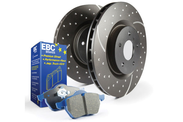 EBC S6 Kits Bluestuff Pads and GD Rotors - S6KR1198 for 2011-2017 Audi S5 - front view