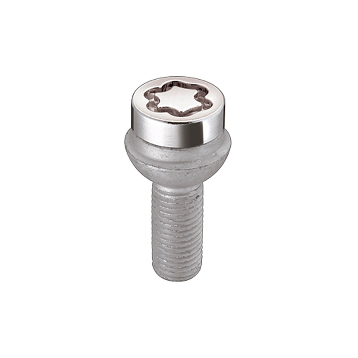 McGard Wheel Lock Bolt Set - 4pk. (Radius Seat) M12X1.5 / 17mm Hex / 27.9mm Shank Length - Chrome - 28172