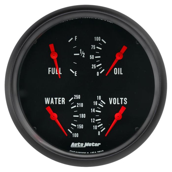 Autometer Z-Series Quad 5in. - 0 OhmE-90 OhmF - 2819