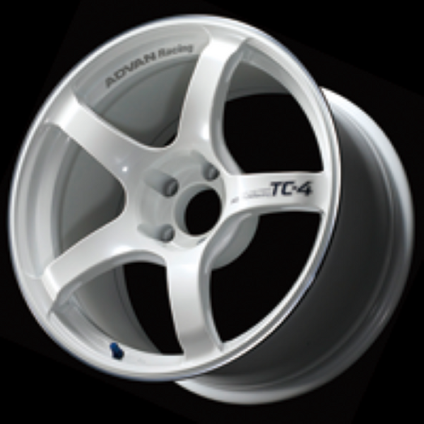 Advan TC4 17x7.5 +40 4-100 Racing White Metallic & Ring Wheel - YAD7F40AWMR by Advan