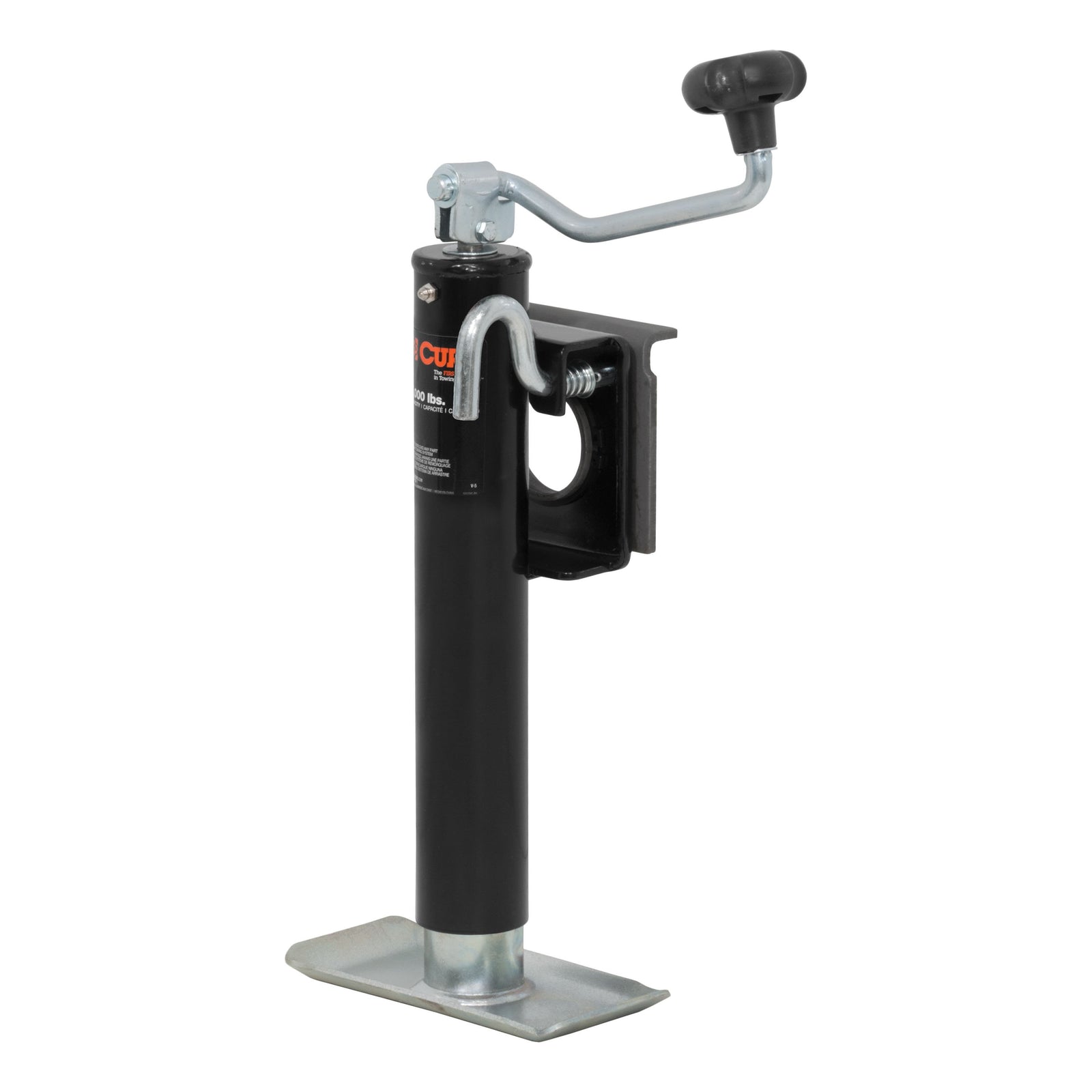 CURT 28300 Weld-On Bracket-Style Swivel Trailer Jack, 3,000 lbs. Support Capacity, 10-1/2 Inches Vertical Travel