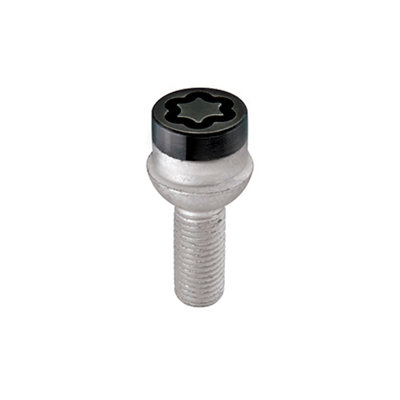 McGard Wheel Lock Bolt Set - 4pk. (Radius Seat) M14X1.5 / 17mm Hex / 26.7mm Shank Length - Black - 28318