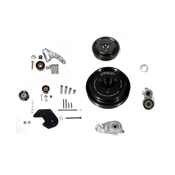 VMP 10-Rib Full-FEAD Kit for '11+ Odin Supercharged Coyote w/o AC - 20% OD - VMP-SUP032 for 2011-2017 Ford Mustang - front vi