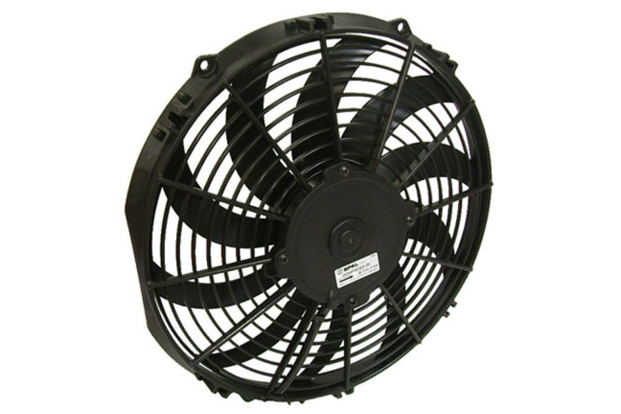 CSF 92-00 Honda Civic All-Aluminum Fan Shroud w/12in SPAL Fan - Black Finish - 2858FB