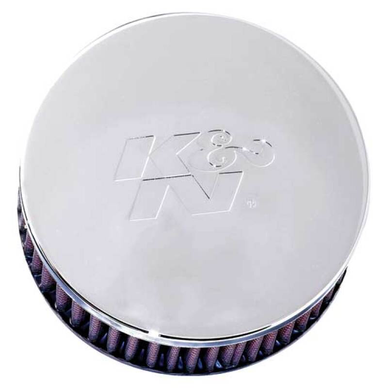K&amp;N Universal Chrome Filter 2.438in Flange ID x 5.125in OD x 2in H - RC-0850