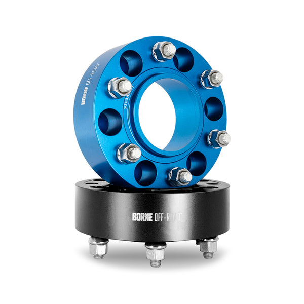 Borne Off-Road Wheel Spacers - 6x139.7 - 106 - 25mm - M12 - Black - BNWS-004-250BK by Borne Off-Road - front view