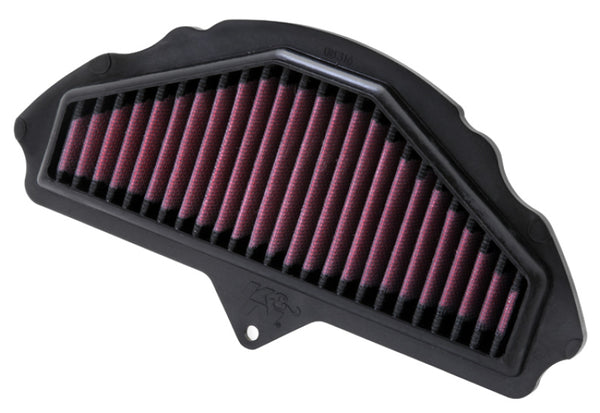 K&N 08-10 Kawasaki ZX10R Ninja Replacement Air Filter - KA-1008 for 2008-2010 Kawasaki ZX1000 Ninja ZX-10R - front view
