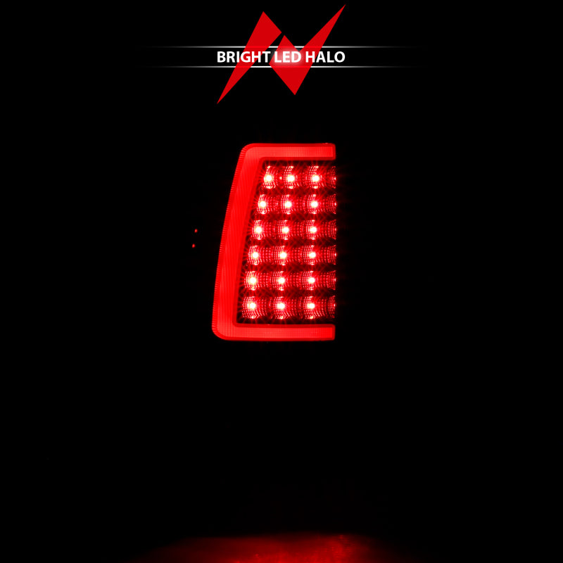 ANZO 1999-2002 Chevy Silverado 1500 LED Taillights Plank Style Black w/Smoke Lens - 311331