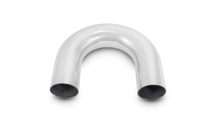 Vibrant 3in O.D. Universal Aluminum Tubing (180 degree Bend) - Polished - 2869