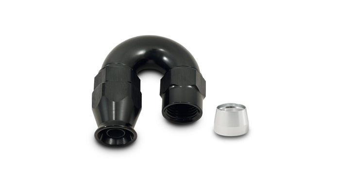 Vibrant -6AN 180 Degree Elbow Hose End Fitting for PTFE Lined Hose - 28806