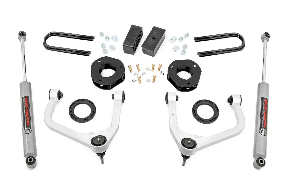 Rough Country - 3.5 Inch Lift Kit - Mono Leaf Rear - GMC Sierra 1500 2WD/4WD (2025) - 28830_A