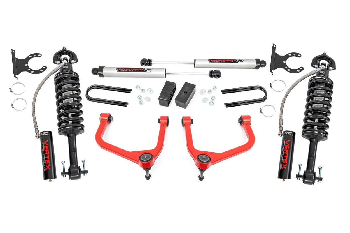 Rough Country - 3.5 Inch Lift Kit - Mono Leaf Rear - Vertex/V2 - GMC Sierra 1500 2WD/4WD (2025) - 28857RED_A