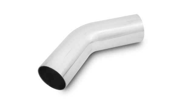 Vibrant 2.25in O.D. Universal Aluminum Tubing (45 degree bend) - Polished - 2886
