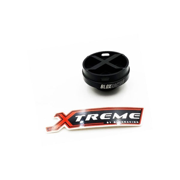 BLOX Racing Xtreme Line Billet Honda Oil Cap - Black - BXAC-00502-BK - front view