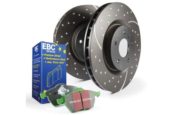 EBC S3 Kits Greenstuff Pads and GD Rotors - S3KR1047 for 2000-2004 Ford F 150 - front view