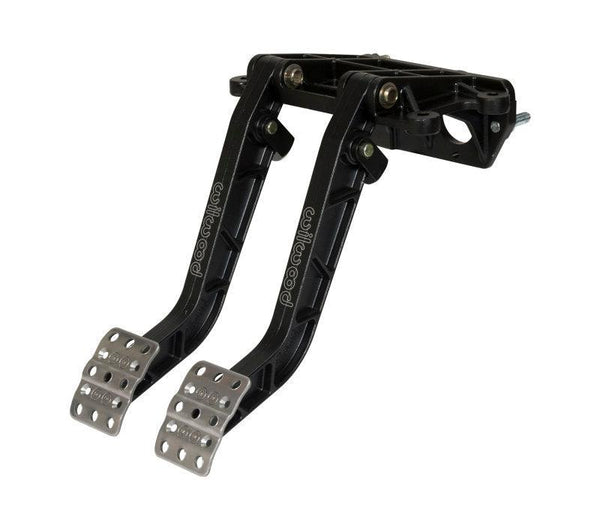 Wilwood Adjustable-Tandem Dual Pedal - Brake / Clutch - Fwd. Swing Mount - 7.0:1 - Black E-Coat - 340-14361 by Wilwood