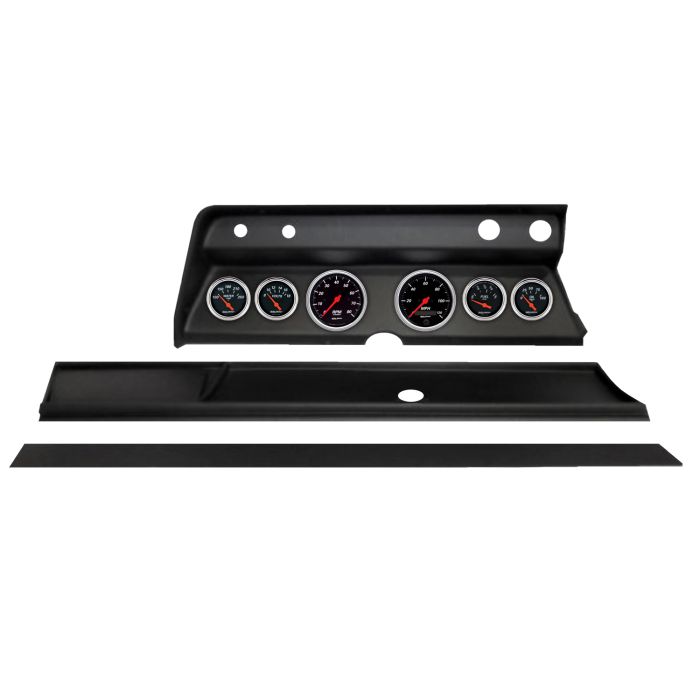 Autometer Designer Black Direct Fit Dash Kit 1966 Chevy Chevelle (2 x 3-3/8in. / 4 x 2-1/16in.) - 2931-06