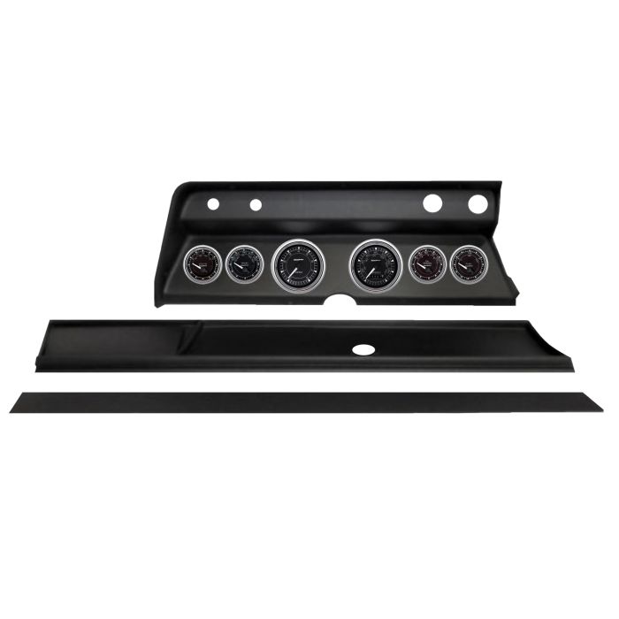 Autometer Chrono Chrome Direct Fit Dash Kit 1966 Chevy Chevelle (2 x 3-3/8in. / 4 x 2-1/16in.) - 2931-15