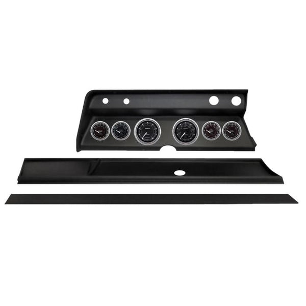 Autometer Chrono Chrome Direct Fit Dash Kit 1966 Chevy Chevelle (2 x 3-3/8in. / 4 x 2-1/16in.) - 2931-15