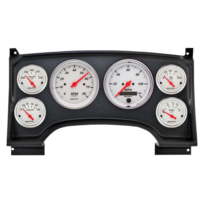 Autometer Arctic White Direct Fit Dash Kit 94-97 Chevy S10 Truck (2 x 3-3/8in. / 4 x 2-1/16in.) - 2933-03