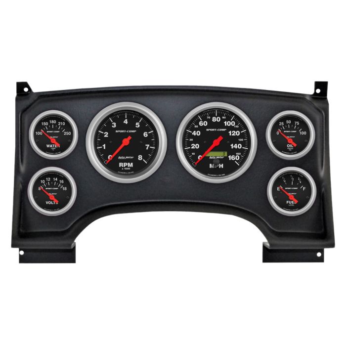 Autometer Sport-Comp Direct Fit Dash Kit 94-97 Chevy S10 Truck (2 x 3-3/8in. / 4 x 2-1/16in.) - 2933-11