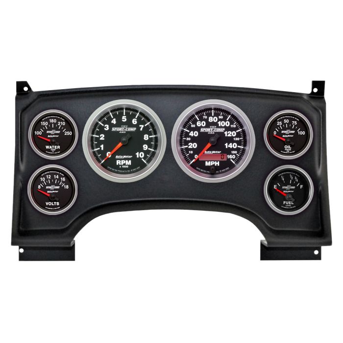 Autometer Sport-Comp II Direct Fit Dash Kit 94-97 Chevy S10 Truck (2 x 3-3/8in. / 4 x 2-1/16in.) - 2933-12