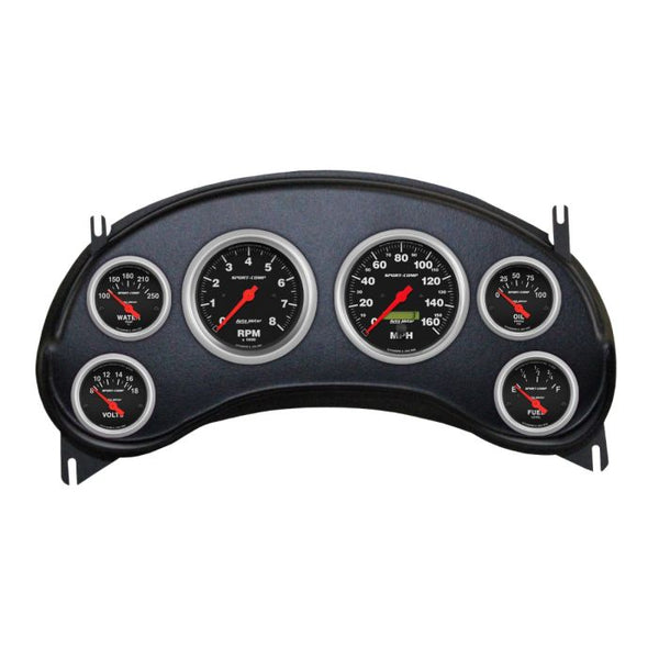 Autometer Sport-Comp Direct Fit Dash Kit 98-04 Chevy S10 Truck (2 x 3-3/8in. / 4 x 2-1/16in.) - 2934-11