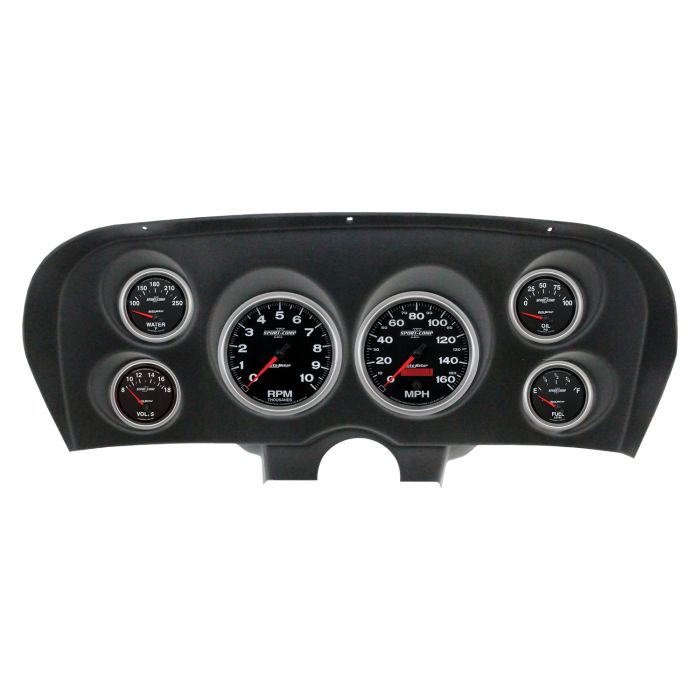 Autometer Sport-Comp II Direct Fit Dash Kit 69-70 Ford Mustang (2 x 5in. / 4 x 2-5/8in.) - 2936-12