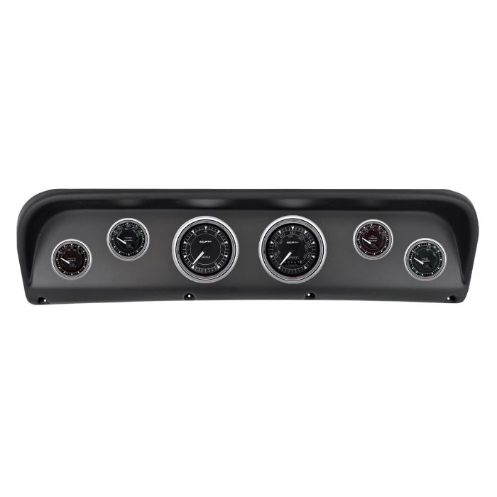 Autometer Chrono Chrome Direct Fit Dash Kit 67-72 Ford F100 (2 x 3-3/8in. / 4 x 2-1/16in.) - 2938-15