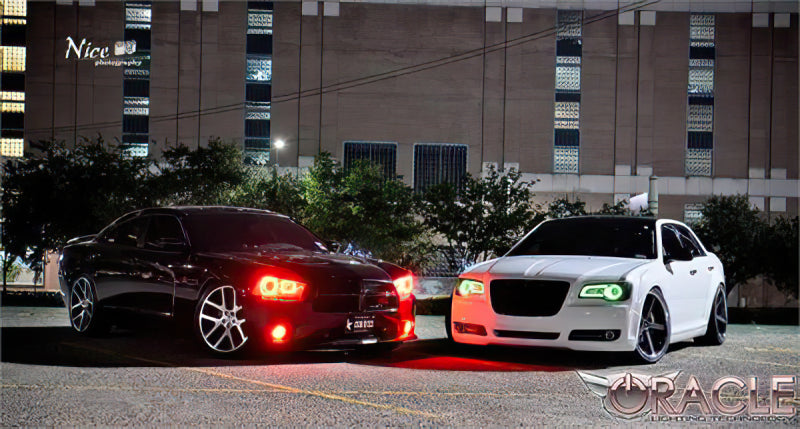 Oracle 11-19 Chrysler 300C DRL Upgrade w/ Halo Kit - ColorSHIFT w/ Simple Controller SEE WARRANTY - 2642-504
