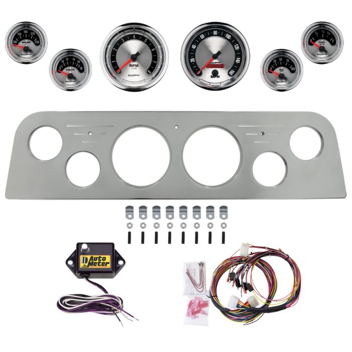 AutoMeter American Muscle 60-61 GMC Truck Billet Panel/Gauge Kit - 3-3/8in. (x2) & 2-1/16in. (x4) - 2949-01