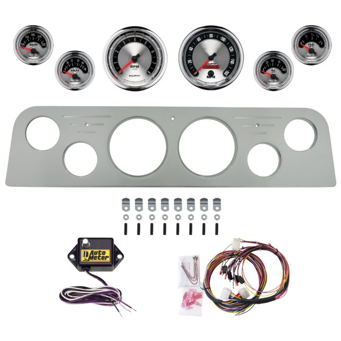AutoMeter American Muscle 62-66 GMC Truck Billet Panel/Gauge Kit - 3-3/8in. (x2) & 2-1/16in. (x4) - 2951-01