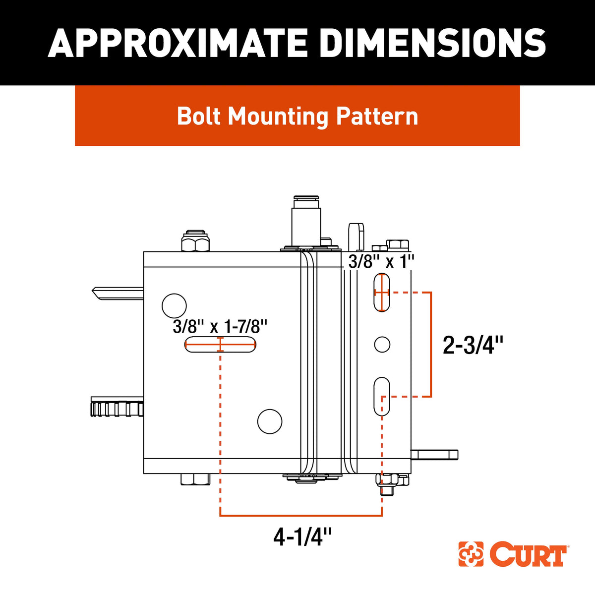 CURT 29520 Hand-Crank 2-Speed Winch, 2,000 lbs, 4.1:1 High, 10.25:1 Low Gear Ratio, 10.6" Handle