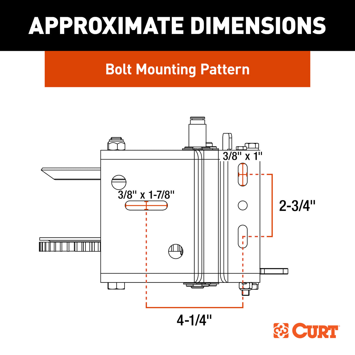 CURT 29526 Hand-Crank 2-Speed Winch, 2,600 lbs, 5.1:1 High, 12.7:1 Low Gear Ratio, 10.6" Handle