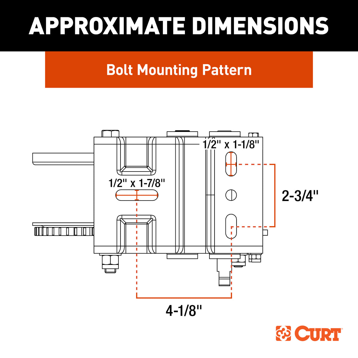 CURT 29532 Hand-Crank 2-Speed Winch, 3,200 lbs, 5.4:1 High, 17.5:1 Low Gear Ratio, 9.6" Handle