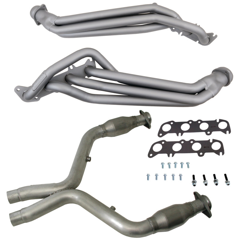 BBK 11-14 Ford Mustang GT 1-3/4 Long Tube Headers w/High Flow Catted X-Pipe (Ti Ceramic) - 16331