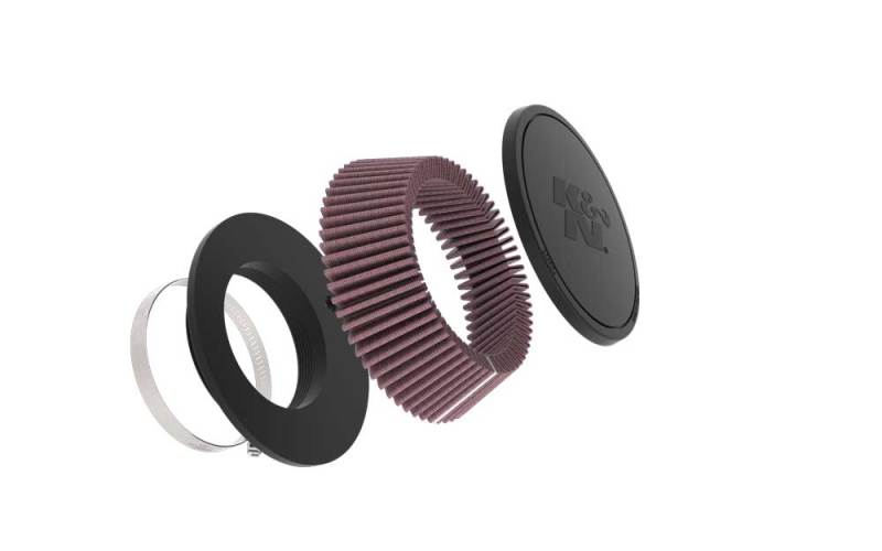 K&amp;N Universal Rubber Filter 0.75in FLG 4.0625in OD 2.1875in Height - RU-4480