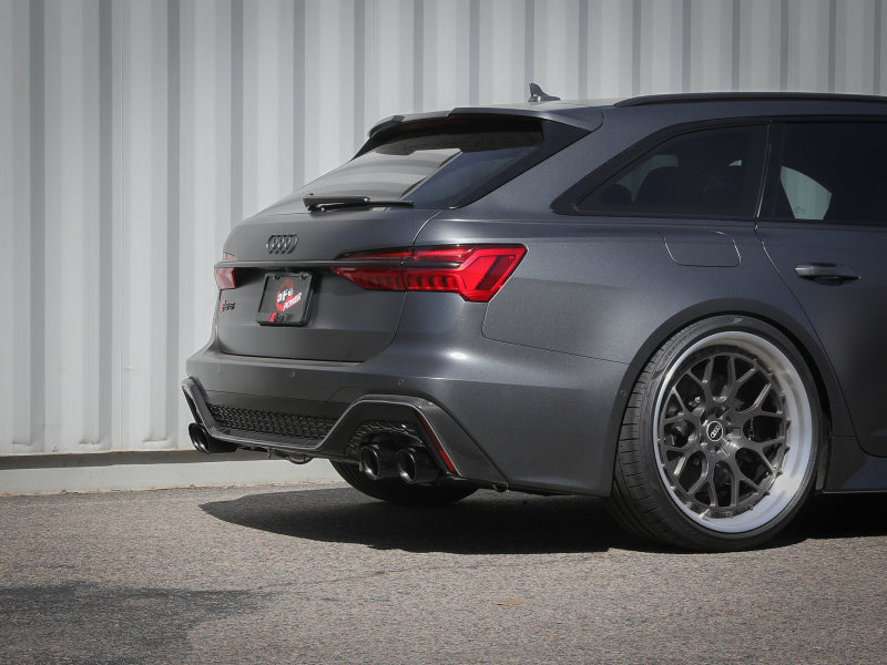 aFe 20-22 Audi RS6 Avant V8 4L (tt) MACH Force-Xp 3in to 2.5in 304 SS Cat-Back Exhaust w/ Black Tip - 49-36448-B