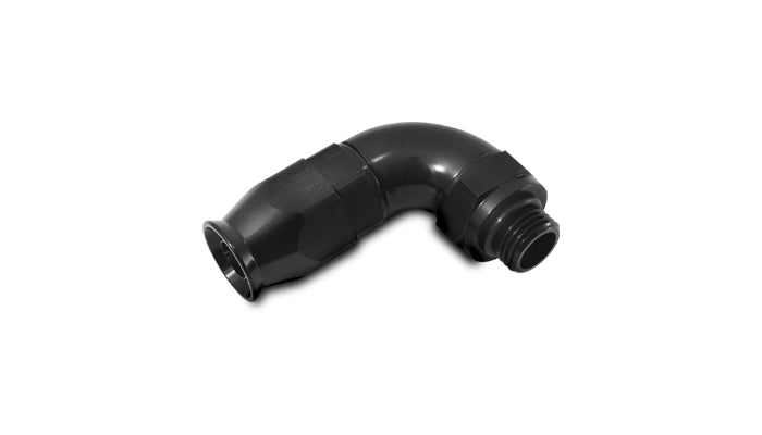 Vibrant -8AN Hose to -10ORB Aluminum 90 deg One Piece Fitting for PTFE Hose - 29906