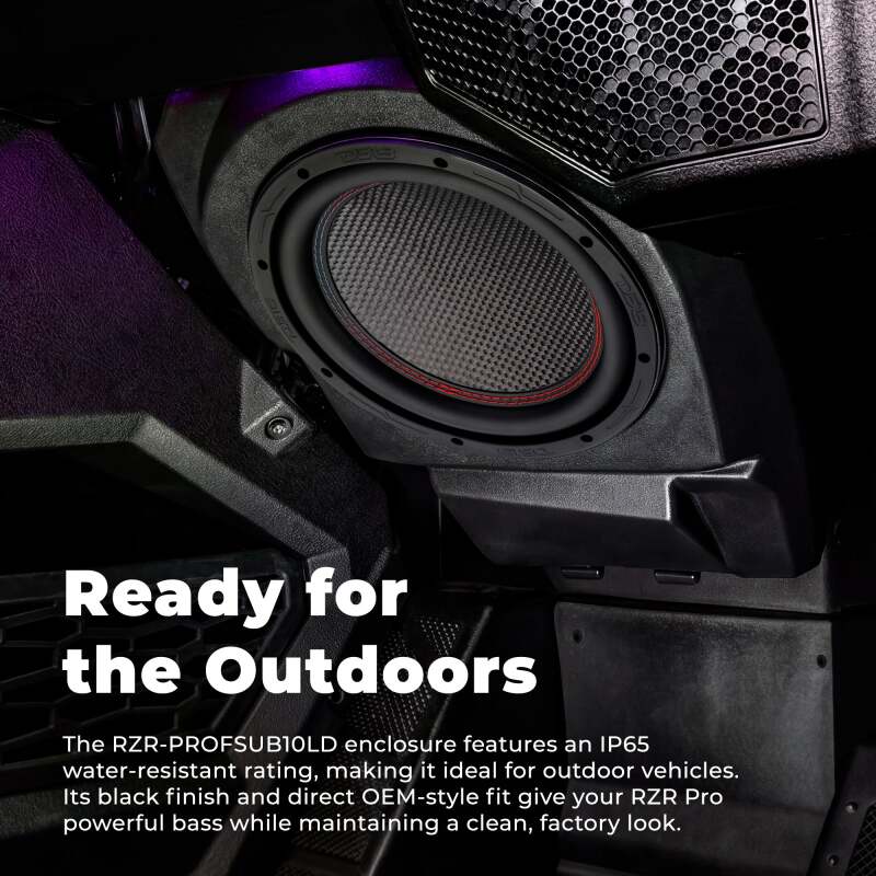 DS18 RZR Pro 20-24 Under Dashboard Subwoofer Enclosure 1 x GEN-X104DCF Included IP65 OEM Fit - RZR-PROFSUB10LD - detail view
