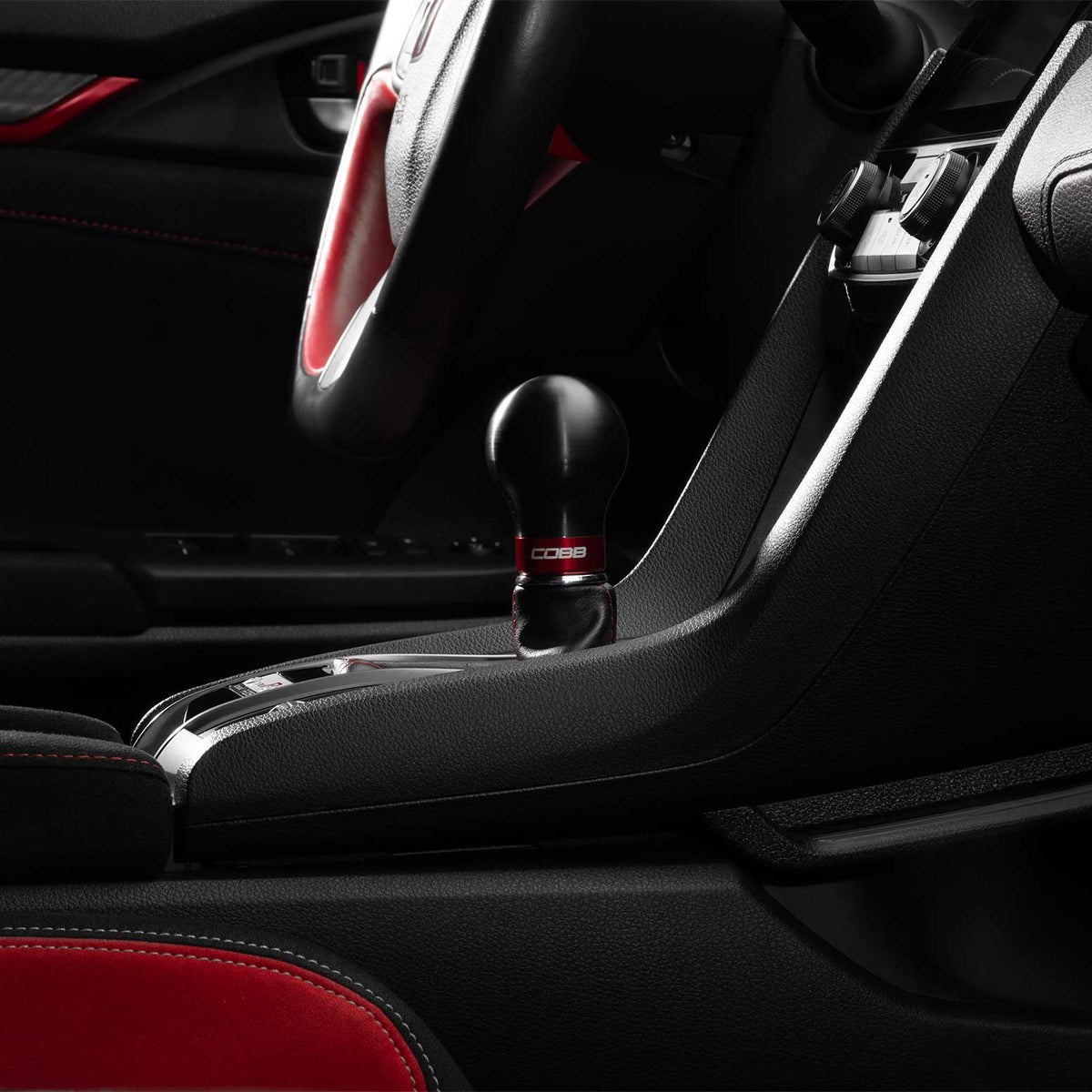Cobb 17-21 Honda Civic Type R 6-Speed Short Weighted Cobb Knob - Black - 2H1360-BK
