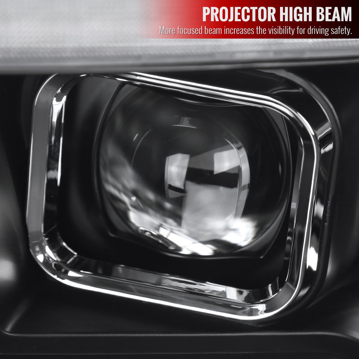 Spec-D Tuning - 2009-2018 Dodge RAM 1500  / 2019-2021 RAM Classic / 2010-2018 RAM 2500 3500 Switchback Sequential Projector Headlights (Matte Black Housing/Clear Lens) - 2LHP-RAM09JMG7-SQ-RS