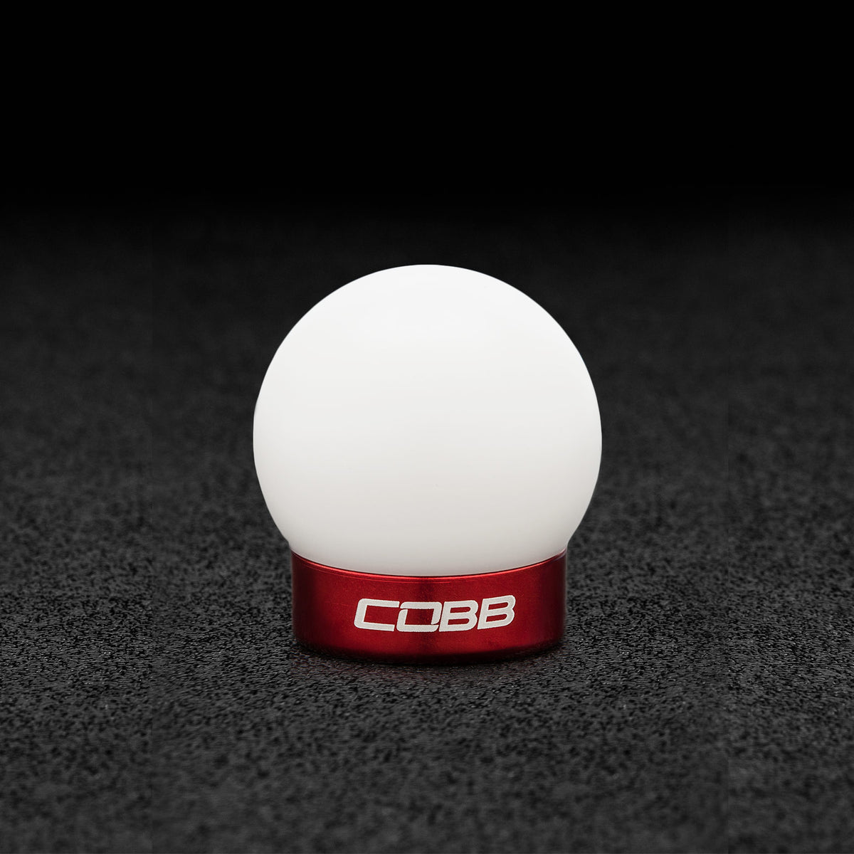 Cobb Ford Mustang Shift Knob White with Red Base - 2M1350-W-RD