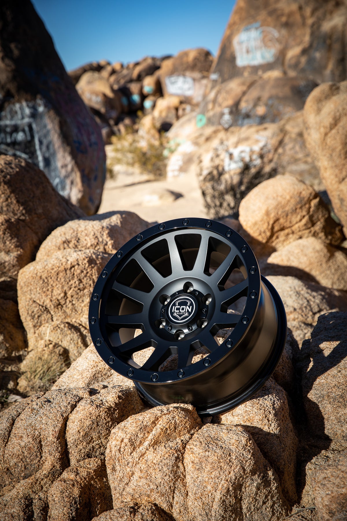 ICON Compression 18x9 6x135 6mm Offset 5.25in BS 87.1mm Double Black Wheel - 2018906352DB