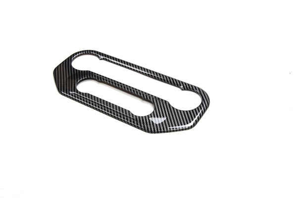 Raptor Racing Gold Series - 21+ Ford Bronco Gloss Carbon Look Air Conditioning Panel Cover for 2021-2026 Ford Bronco - front 